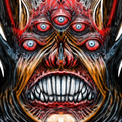 horror creature pencil illustration